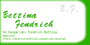 bettina fendrich business card